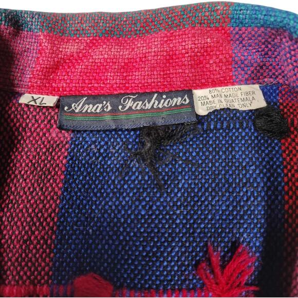 VTG Ana's Fashions Women's Colourful Embroidered Button Up Vest Size XL - Picture 2 of 7